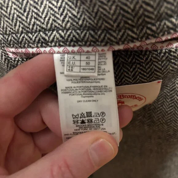 Brooks Brothers Herringbone Tweed Blazer Size 40 - Picture 3 of 4